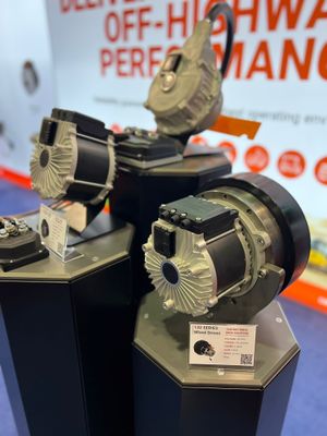 Picture of electric PMAC motors at iVT expo